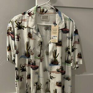 Men's Scotch & Soda Shirt with Desert Print (L) New w/ Tags